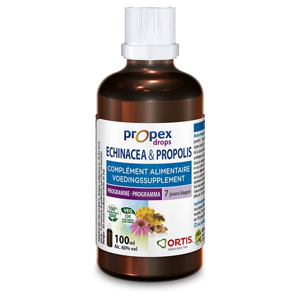 Ortis Propex Echinacea & Propolis Drops Συμπλήρωμα Διατροφής Για Τόνωση Του Ανοσοποιητικού, Σταγόνες 100ml