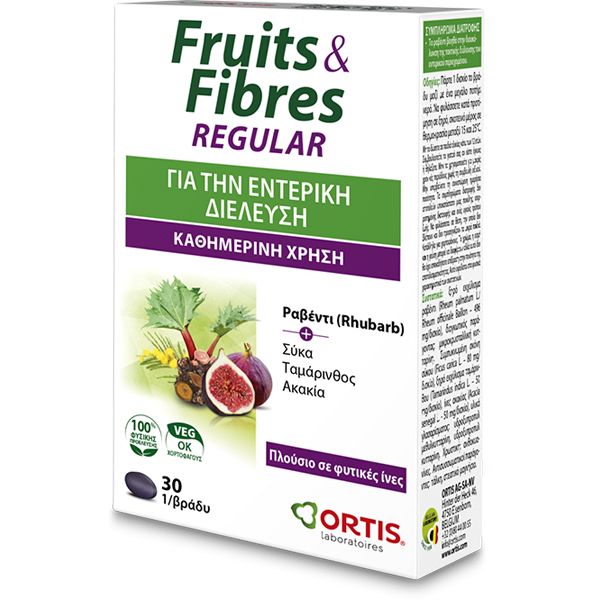 Ortis Fruits & Fibres Regular Intestinal Transit 30 tablets
