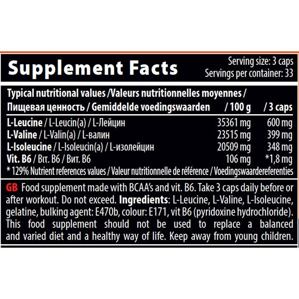 QNT BCAA'S Συμπλήρωμα Διατροφής Για Μυϊκη Συντήρηση & Απόδοση Πριν & Μετά Την Άσκηση 100 Κάψουλες