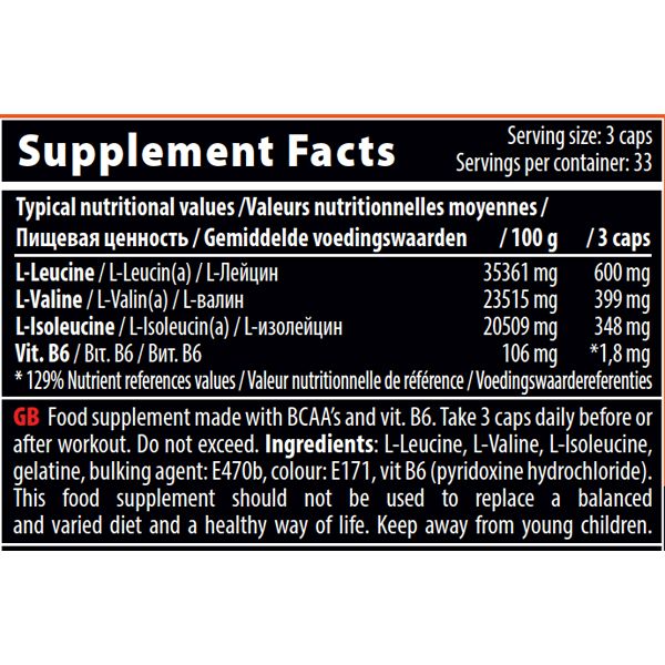 QNT BCAA'S Συμπλήρωμα Διατροφής Για Μυϊκη Συντήρηση & Απόδοση Πριν & Μετά Την Άσκηση 100 Κάψουλες