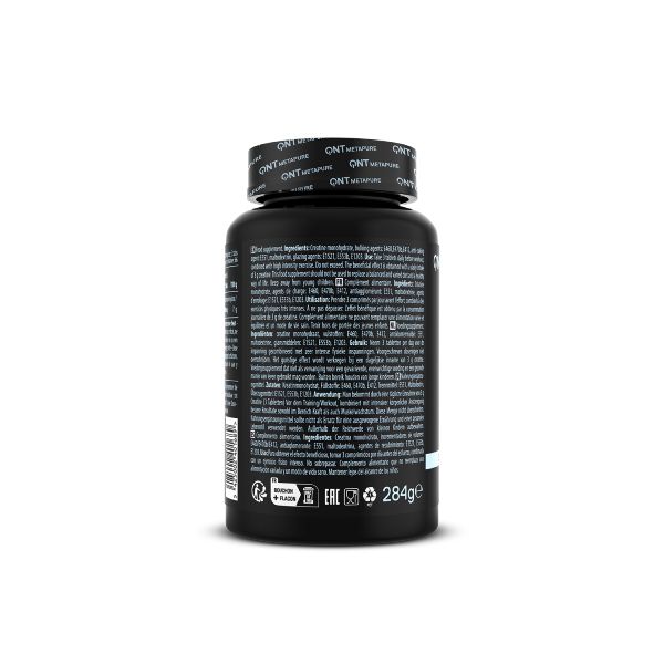 QNT Metapure Creatine Monohydrate 3000 mg Μονοϋδρική Κρεατίνη για Αύξηση Σωματικής Απόδοσης 200 Ταμπλέτες