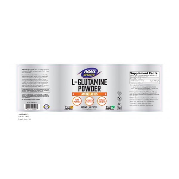 Now Sports L-Glutamine Powder 454g