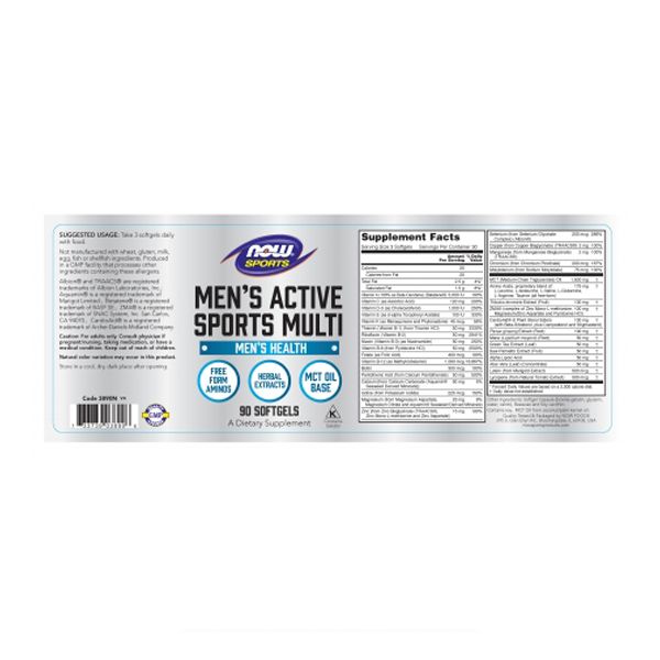 Now Sports Men's Extreme Sports Multi 90 Softgels