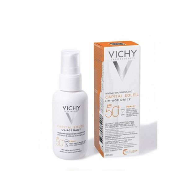 Vichy Capital Soleil UV-Age Daily Αντηλιακή Κρέμα Προσώπου Κατά της Φωτογήρανσης Spf50+ 40ml