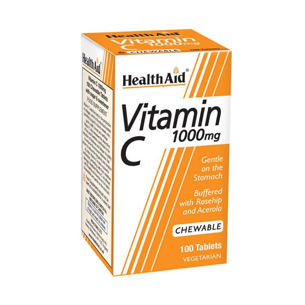 Health Aid Vitamin C 1000mg 100 μασώμενες ταμπλέτες