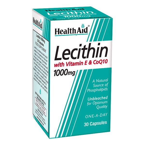 Health Aid Lecithin 1000mg + Vitamin E + CoQ10 30 κάψουλες
