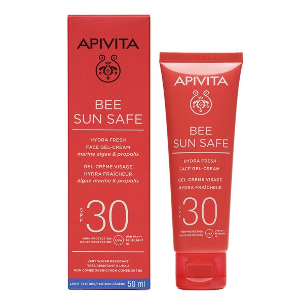 Apivita Bee Sun Safe Αντηλιακή Ενυδατική Κρέμα-Τζελ Προσώπου Με Θαλάσσια Φύκη & Πρόπολη Spf30 50ml