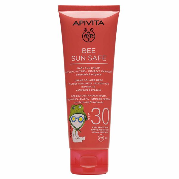 Apivita Bee Sun Safe Baby Sun Cream Natural Filters Indirect Exposure SPF 30 100 ml