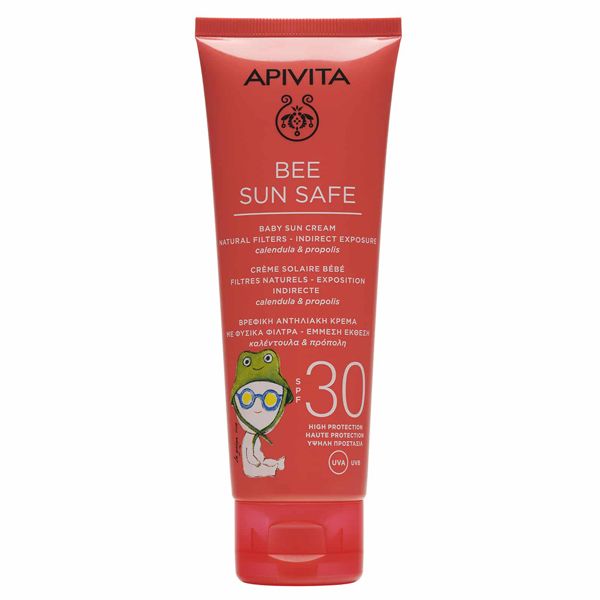 Apivita Bee Sun Safe Βρεφική Αντηλιακή Κρέμα Προσώπου/Σώματος με Καλέντουλα & Πρόπολη Spf30 100ml