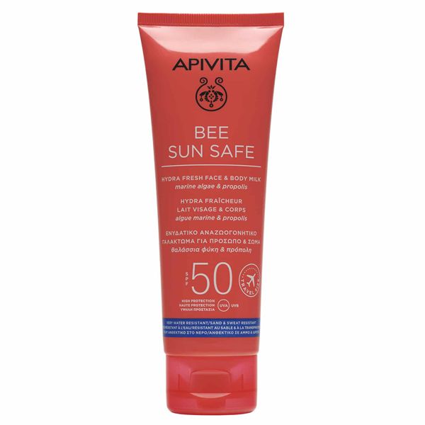 Apivita Bee Sun Safe Hydra Fresh Face and Body Milk SPF 50 Travel Size 100 ml