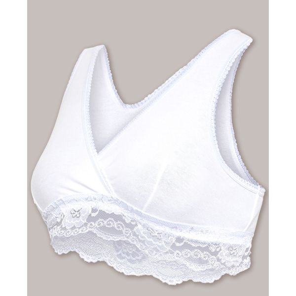 Carriwell Crossover Sleeping & Nursing Bra Δαντελένιο Σουτιέν Εγκυμοσύνης & Θηλασμού Λευκό L