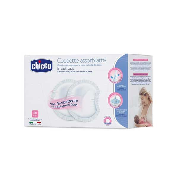 Chicco Breast Pads Επιθέματα Στήθους Αντιβακτηριακά 61773 60τμχ