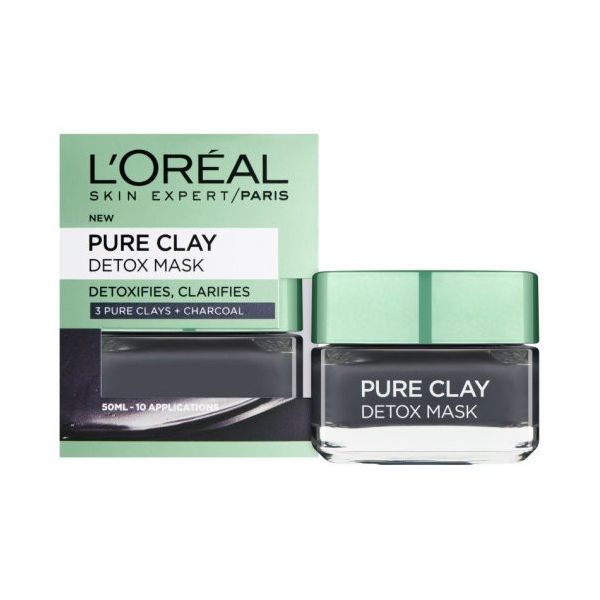 L'Oreal Paris Pure Clay Detox Μάσκα Προσώπου Εντατικού Καθαρισμού 50ml