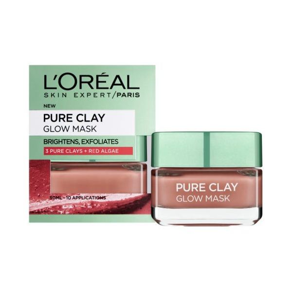 L'Oreal Paris Pure Clay Glow Μάσκα Προσώπου με Άργιλο Για Εντατικό Καθαρισμού 50ml