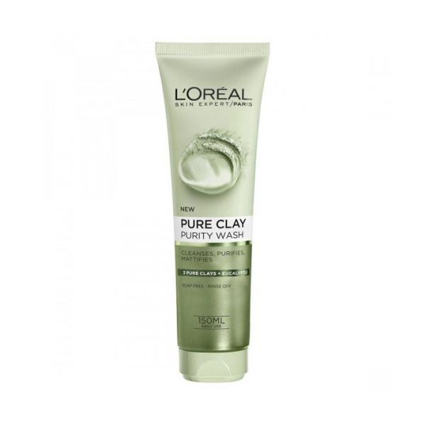 L'Oreal Paris Pure Clay Purity Gel Καθαρισμού Προσώπου με Άργιλο για Ματ Αποτέλεσμα 150ml