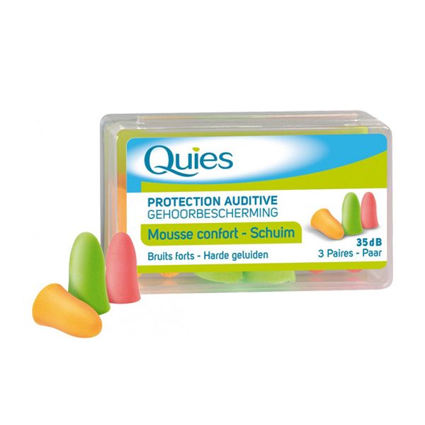 Quies Earplugs Mousse Confort Ωτοασπίδες από Μαλακή Πολυουρεθάνη 3 ζεύγη