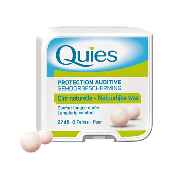 PharmaQ Quies Earplugs Pure Wax  8 pairs