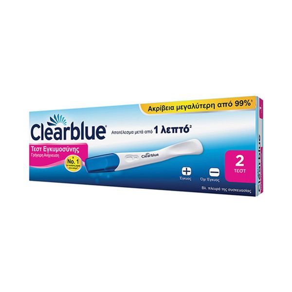 Clearblue Τεστ Εγκυμοσύνης Γρήγορης Ανίχνευσης 2τμχ