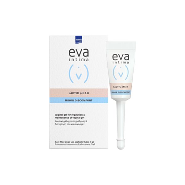 Eva Intima Lactic Minor Discomfort pH3.8 Κολπική Γέλη για Ρύθμιση & Διατήρηση του Κολπικού pH 9 σωληνάρια