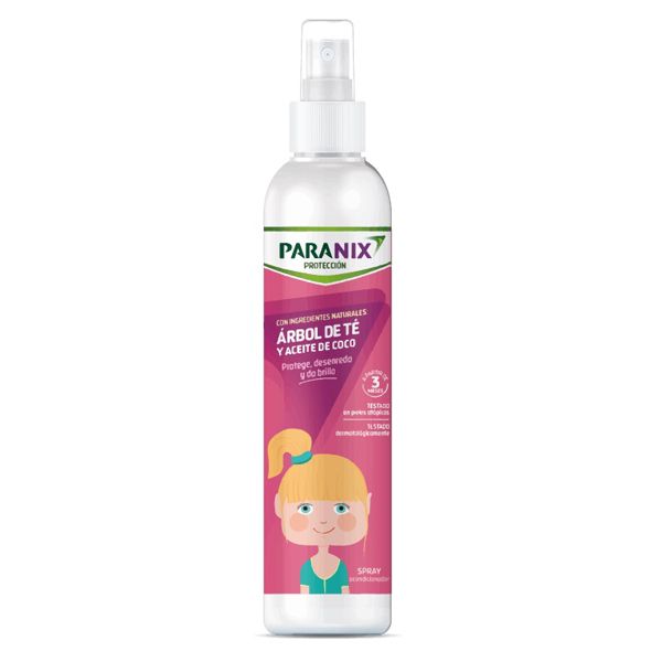 Paranix Protection Αντιφθειρικό & Μαλακτικό Σπρέι για Κορίτσια με Έλαιο Τσαγιού & Καρύδας 250ml