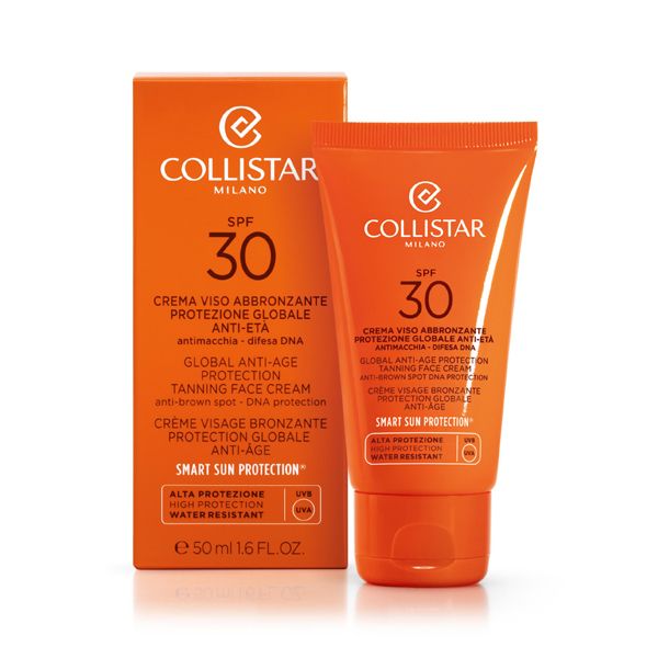 Collistar Global Anti Age Protection Tanning Αντηλιακή Κρέμα Προσώπου Spf30 Με Αντιγηραντική Δράση 50ml