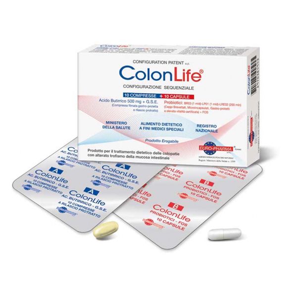 Bionat Colon Life Προβιοτικά & Πρεβιοτικά για Παθήσεις του Παχέος Εντέρου 10 δισκία + 10 κάψουλες