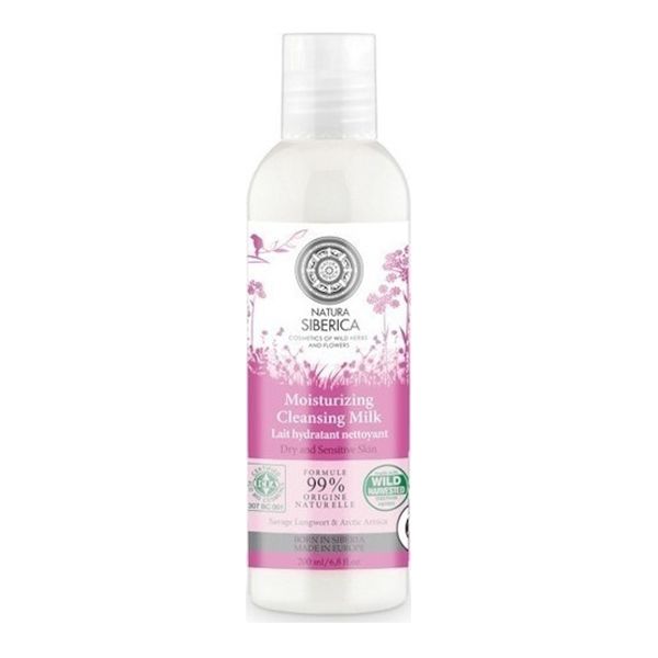 Natura Siberica Moisturizing Cleansing Milk Ενυδατικό Γαλάκτωμα Καθαρισμού για Ξηρό & Ευαίσθητο Δέρμα 200ml