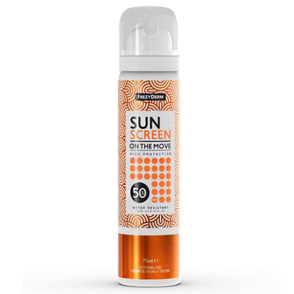 Frezyderm Sun Screen On The Move  Face Spray Spf50 75ml