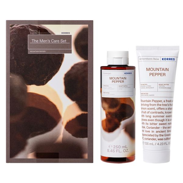 Korres The Men's Care Set με Mountain Pepper Αφρόλουτρο 250ml & Mountain Pepper Balm για Μετά το Ξύρισμα 125ml