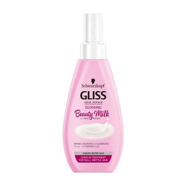 Gliss Glossing Beauty Milk Leave In Regenerates & Moisturizes the Hair 150ml