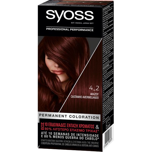 Syoss Color Classic SalonPlex Permanent Hair Dye Mahogany Red 4-2 50ml