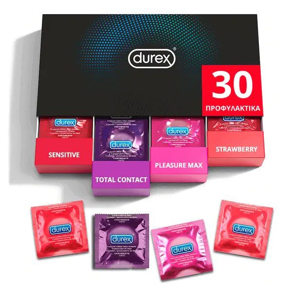 Durex Loνe Mix Collection Fun Explosion Drawer Variety Pack 30pcs