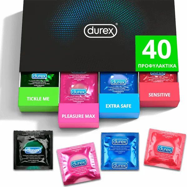 Durex Surprise Me Ποικιλία Προφυλακτικών σε Premium Κασετίνα 40τμχ
