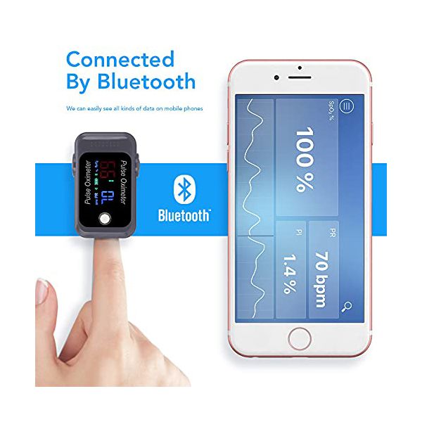 Berry Digital Fingertip Bluetooth Pulse Oximeter BM1000C Οξύμετρο Δακτύλου με Οθόνη LCD 1τμχ