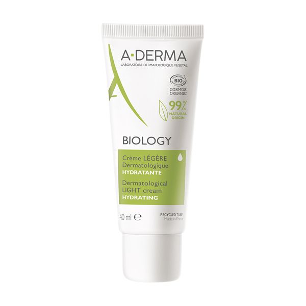 A-Derma Biology Ενυδατική Κρέμα Προσώπου Ελαφριάς Υφής για το Εύθραυστο Κανονικό/Μεικτό Δέρμα 40ml