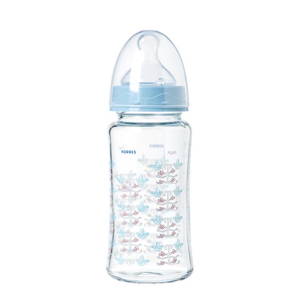 Korres Agali Glass Baby Bottle Medium Flow 3m+ 230ml