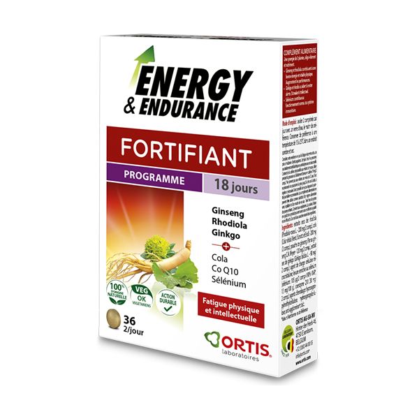 Ortis Energy & Endurance Fortifiant για τη Διατήρηση της Ενέργειας & της Ζωτικότητας 36 δισκία