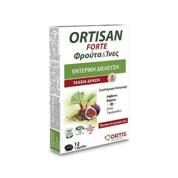 Ortis Fruits & Fibre Strong Intestinal Transit  Quick Action 12 tablets