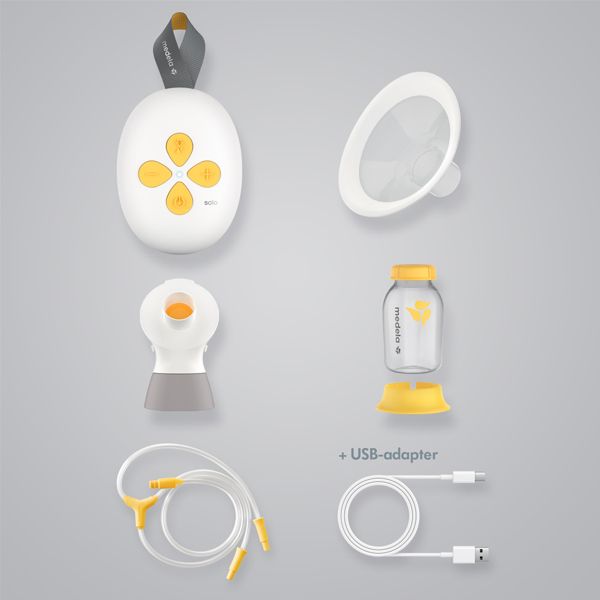 Medela Solo™ 2-Phase Expression Ηλεκτρικό Θήλαστρο Μονής Άντλησης με Επαναφορτιζόμενη Μπαταρία 1τμχ