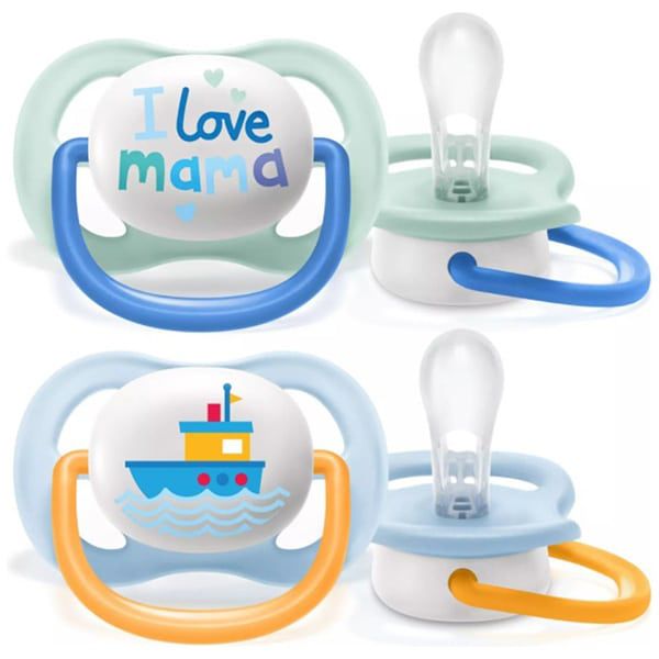 Avent Ultra Air Happy Πιπίλα Σιλικόνης Με Μεγάλες Οπές (SCF080/01) 0-6m 2τμχ