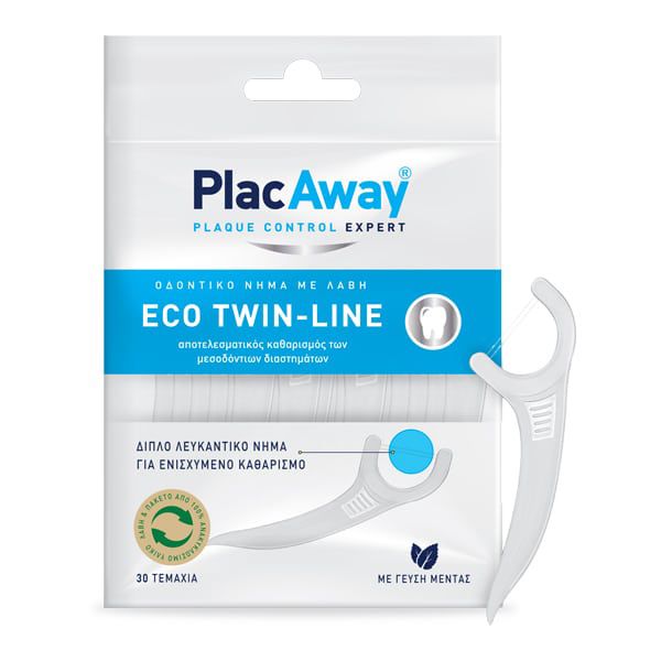 Plac Away Eco Twin-Line Flosser with Handle 30pcs