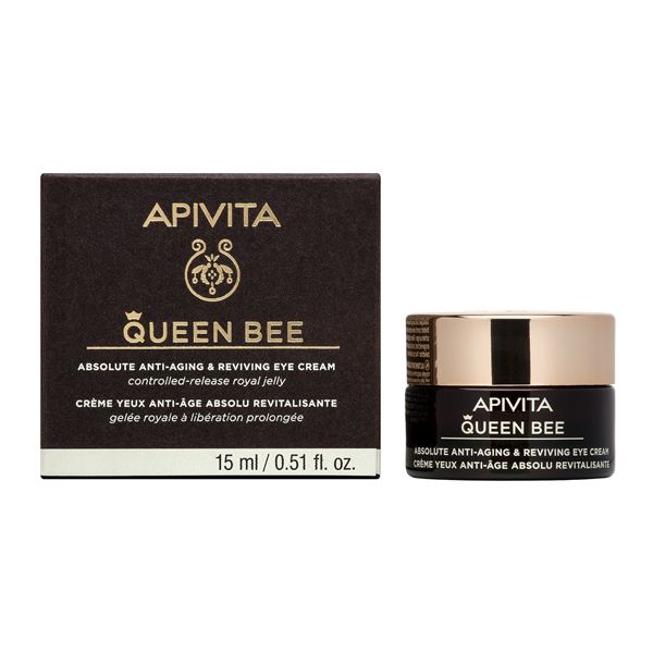 Apivita Queen Bee Κρέμα Ματιών Απόλυτης Αντιγήρανσης & Αναζωογόνησης με Βασιλικό Πολτό Ελεγχόμενης Αποδέσμευσης 15ml