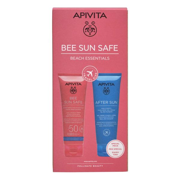 Apivita Bee Sun Safe Set με Ενυδατικό Αναζωογονητικό Γαλάκτωμα Προσώπου/Σώματος Spf50 100ml & After Sun Δροσιστική Ενυδατική Κρέμα-Τζελ Προσώπου/Σώματος 100ml