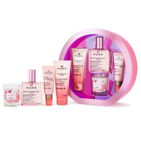 Nuxe Floral Set με Huile Prodigieuse Ξηρό Λάδι Προσώπου/Σώματος/Μαλλιών 100ml & Creme Boost Κρέμα Ημέρας Πολλαπλής Δράσης Κανονικό/Μεικτό Δέρμα 40ml & Prodigieux Floral Αφρόλουτρο Σώματος 100ml & Prodigieux Floral Αρωματικό Κερί 70g
