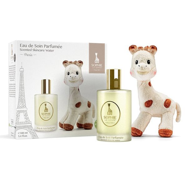 Sophie La Girafe Set with Scented Scincare Water & Sophie Chérie 0m+η Καμηλοπάρδαλη