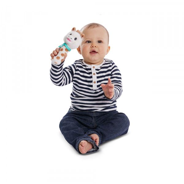 Sophie La Girafe Βελούδινη Κουδουνίστρα με Ήχους Sweety Sophie 3m+