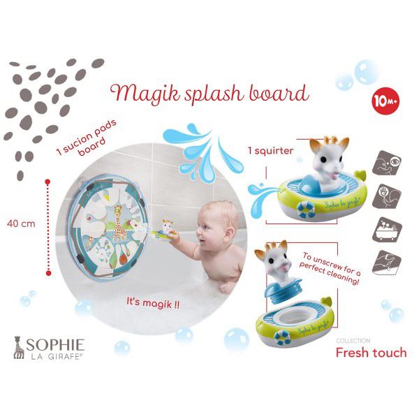 Sophie La Girafe Set Δώρου Μαγικός Πίνακας Μπάνιου 10m+