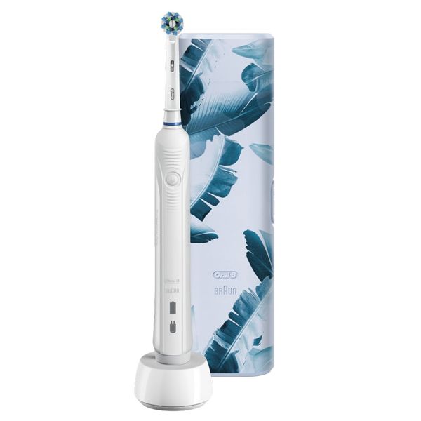 Oral-B Pro 1 750 Design Edition Επαναφορτιζόμενη Ηλεκτρική Οδοντόβουρτσα Μπλέ με Δώρο Θήκη Ταξιδίου