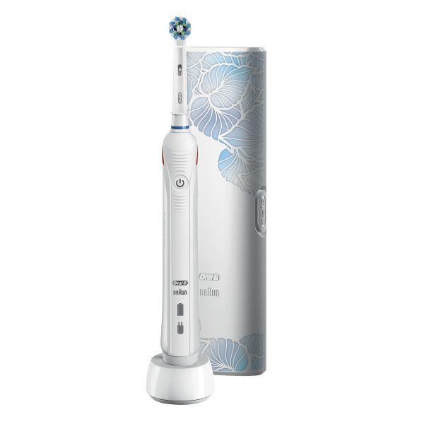 Oral-B Pro 2 2500 Επαναφορτιζόμενη Ηλεκτρική Οδοντόβουρτσα White Edition με Δώρο Θήκη Ταξιδίου