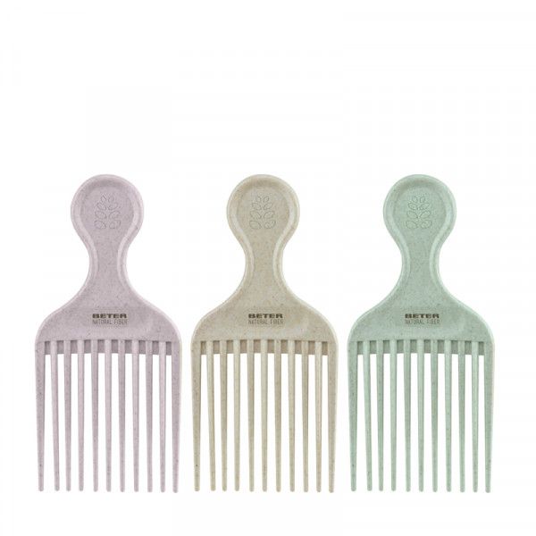 Beter Natural Fiber Afro Comb (Assorted Colors) 1pc